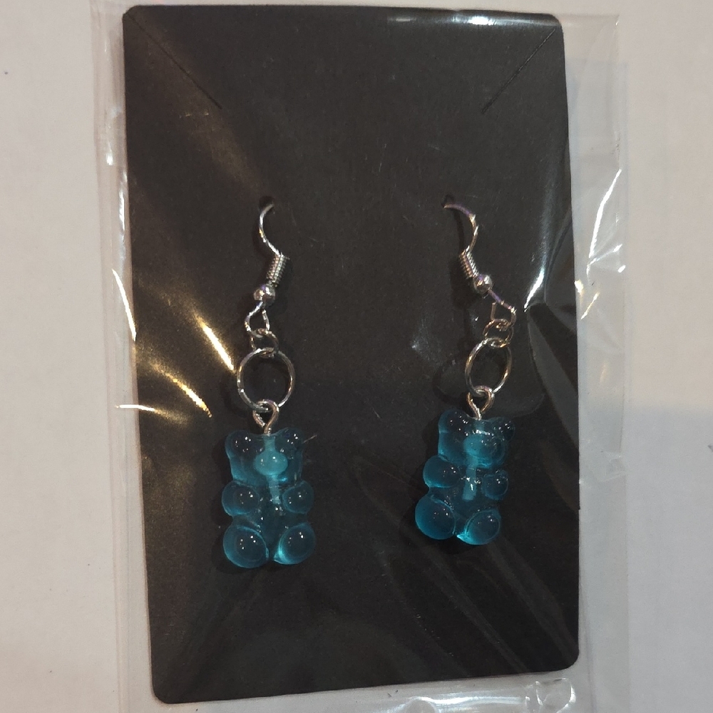 Blue Gummy Bear Earrings
